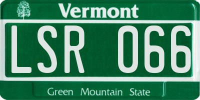 VT license plate LSR066