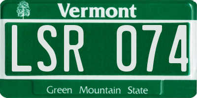 VT license plate LSR074