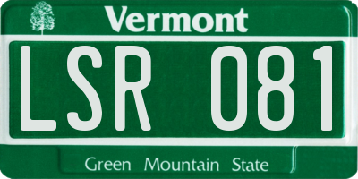 VT license plate LSR081