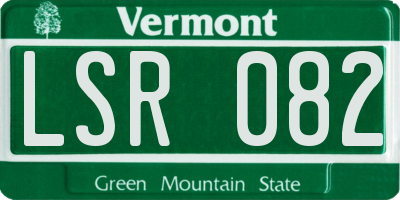 VT license plate LSR082