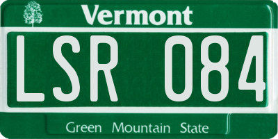 VT license plate LSR084