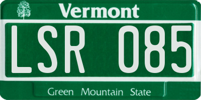 VT license plate LSR085