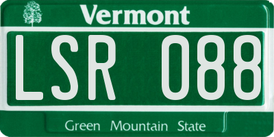 VT license plate LSR088