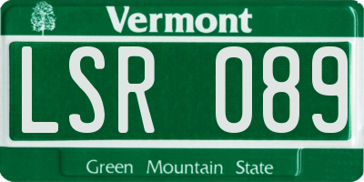VT license plate LSR089