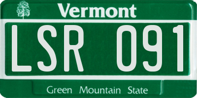 VT license plate LSR091