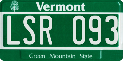 VT license plate LSR093