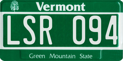 VT license plate LSR094