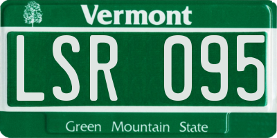 VT license plate LSR095