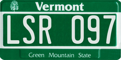 VT license plate LSR097