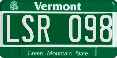 VT license plate LSR098