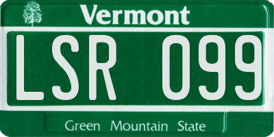 VT license plate LSR099