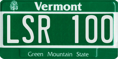 VT license plate LSR100