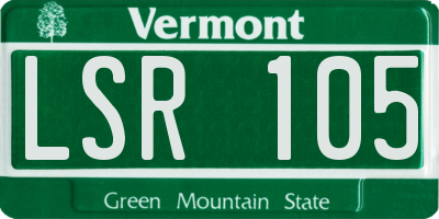 VT license plate LSR105