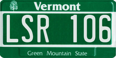 VT license plate LSR106