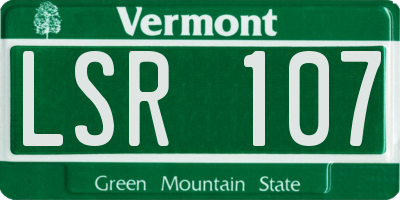 VT license plate LSR107