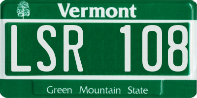 VT license plate LSR108