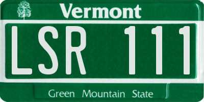 VT license plate LSR111