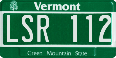 VT license plate LSR112