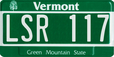 VT license plate LSR117