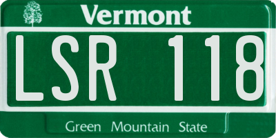 VT license plate LSR118