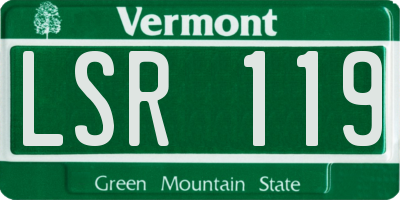 VT license plate LSR119