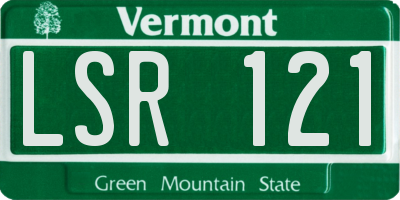VT license plate LSR121