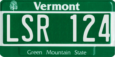 VT license plate LSR124