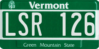 VT license plate LSR126