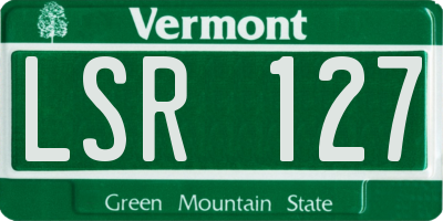 VT license plate LSR127