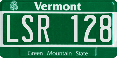 VT license plate LSR128