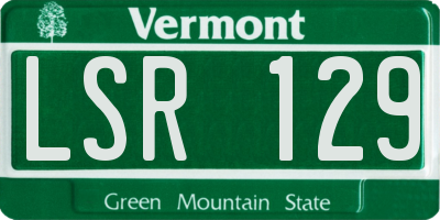 VT license plate LSR129
