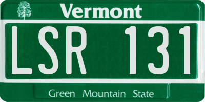 VT license plate LSR131