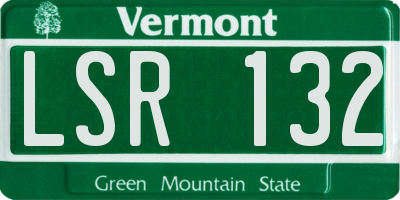 VT license plate LSR132