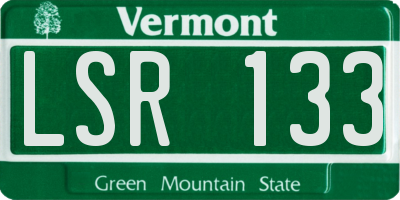VT license plate LSR133