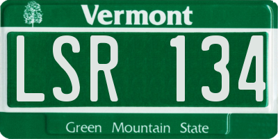 VT license plate LSR134