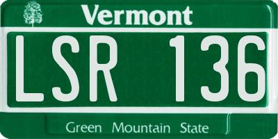 VT license plate LSR136