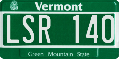 VT license plate LSR140