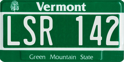 VT license plate LSR142