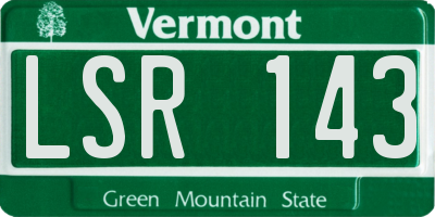 VT license plate LSR143