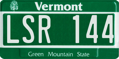 VT license plate LSR144
