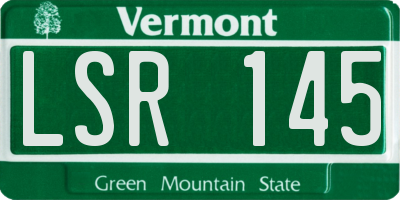 VT license plate LSR145