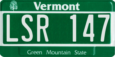 VT license plate LSR147