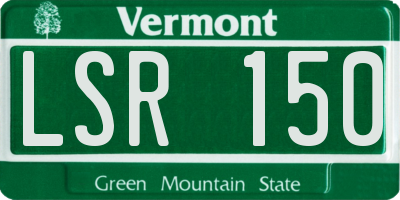 VT license plate LSR150