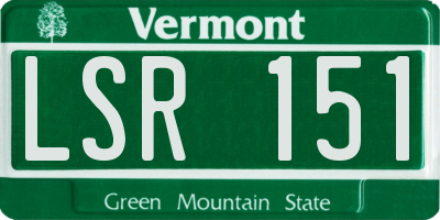 VT license plate LSR151