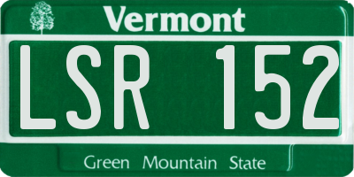 VT license plate LSR152