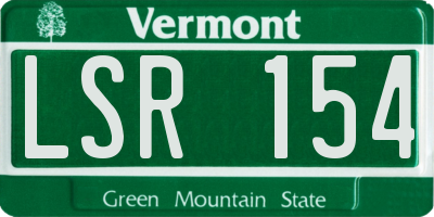 VT license plate LSR154