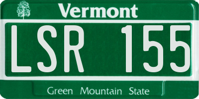 VT license plate LSR155