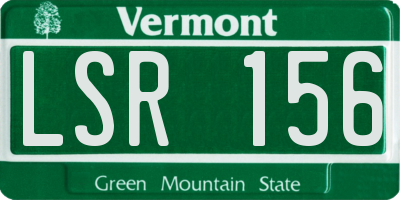 VT license plate LSR156