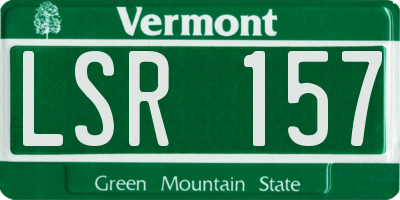 VT license plate LSR157