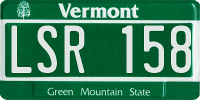 VT license plate LSR158